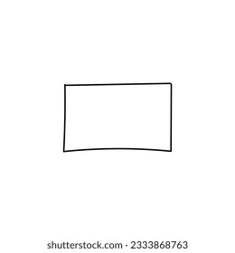 Hand Drawn Simple Box Icon Vector