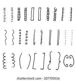 Hand Drawn Simple Brackets Set 