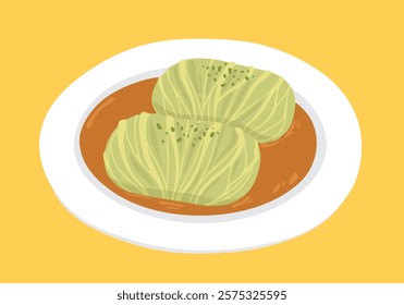 
hand drawn simple cabbage roll background