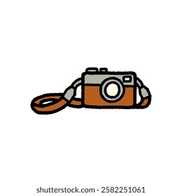 Hand drawn simple camera illustration