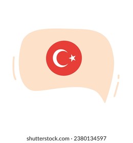 Hand drawn simple circle national flag and official country flag of the world circular design on background flat vector illustration. 