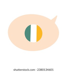 Hand drawn simple circle national flag and official country flag of the world circular design on background flat vector illustration. 