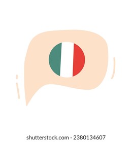 Hand drawn simple circle national flag and official country flag of the world circular design on background flat vector illustration. 