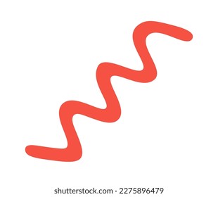 Hand drawn simple curly line flat icon. Vector illustration