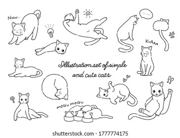 手書き 猫 イラスト のイラスト素材 画像 ベクター画像 Shutterstock