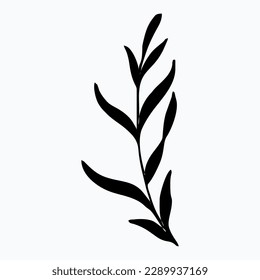 hand drawn simple flower outline illustration