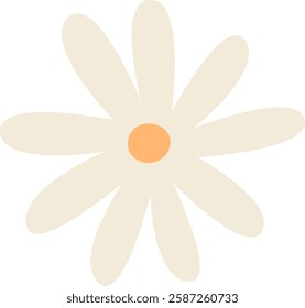 Hand Drawn Simple Flower Vector Illustration