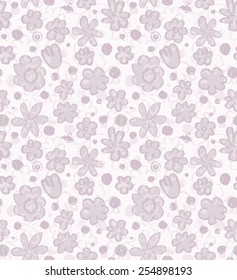 Hand Drawn Simple Flowers.