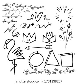 handgezeichnet mit einfachem Symbol