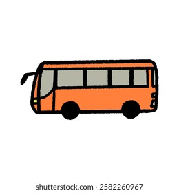 Hand drawn simple illustration of sightseeing bus