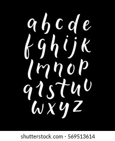 Hand drawn simple lettering. Hand drawn calligraphic script / font. Clean line lettering / typeface. Vector illustration.