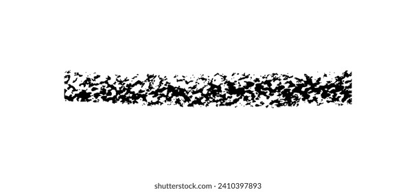 Hand drawn simple line drawn with wax crayon, chalk or charcoal. Uneven wax dry texture for underlining or highlighting text. Pencil drawn lines, strikethroughs, underlines. grungy 