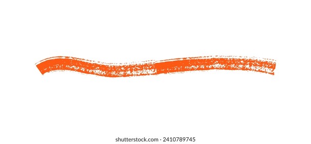 Hand drawn simple line drawn with wax crayon, chalk or charcoal. Uneven dry texture for underlining highlighting. Pencil drawn lines, strikethrough, grungy vector isolated on white