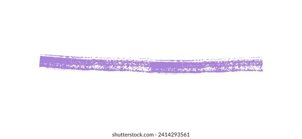 Hand drawn simple line drawn with wax crayon, chalk or charcoal. Uneven dry texture for underlining highlighting. Pencil drawn lines, strikethrough, grungy vector isolated on white