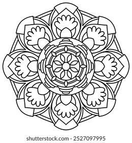 Diseño mandala simple y