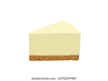 Hand drawn simple rare cheesecake illustration