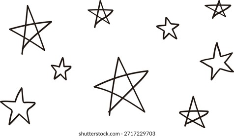 Símbolo de estrella simple y áspera dibujado a mano