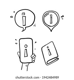 hand drawn Simple Set of Info and Help Desk Related Vector Line Icons illustration 