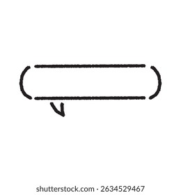 Hand drawn simple speech bubble for chat