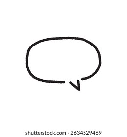 Hand drawn simple speech bubble icon