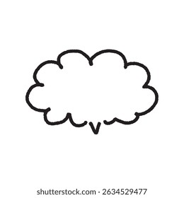 Hand drawn simple speech bubble icon