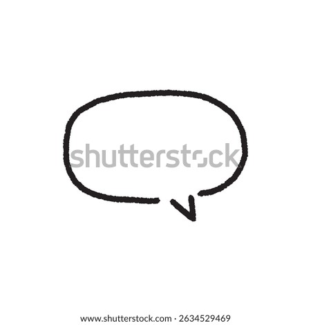 Hand drawn simple speech bubble icon