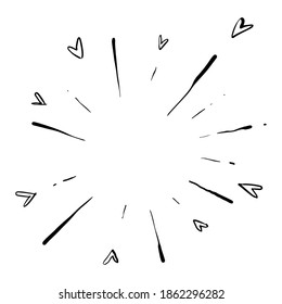 hand drawn of simple starburst 