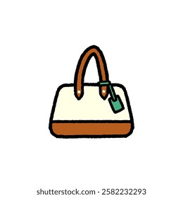 Hand drawn simple tote bag illustration