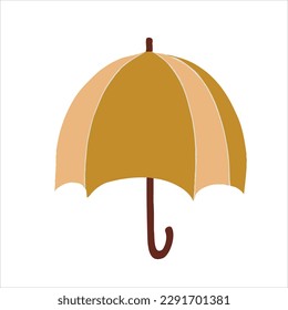Hand drawn simple umbrella vector illustration isolated on white