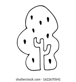 Hand drawn simple vector illustration of tree.