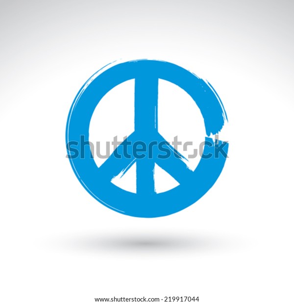 Hand Drawn Simple Vector Peace Icon Stock Vector (Royalty Free ...