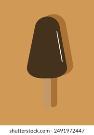 Hand drawn simplistic illustration ice cream poster. Flat vector illustration. Perfect background for posters, cover art, flyer, banner.