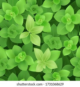 Handgezeichnete Simulation realistische grüne Blätter Illustration nahtlosen Hintergrund, Frühlings- und Sommerpflanzen, Verpackung, Tapete, Streifen Hintergrund
