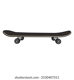 Hand Drawn Skateboard Illustration Colored - 16