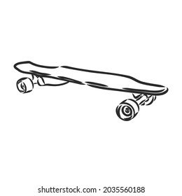 Hand Drawn Skateboard skateboard longboard vector sketch