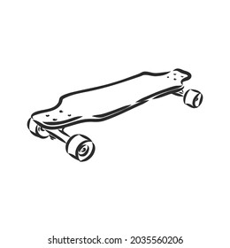 Hand Drawn Skateboard skateboard longboard vector sketch