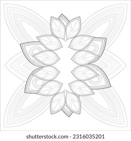 Hand Drawn Sketch for Adult Anti Stress. Decorative Abstract Flowers in Black Isolated on White Background.-vector