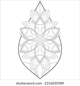 Hand Drawn Sketch for Adult Anti Stress. Decorative Abstract Flowers in Black Isolated on White Background.-vector