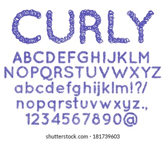 Hand drawn sketch alphabet. Vector illustration