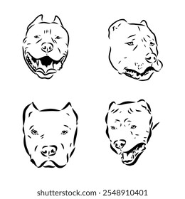 desenho à mão esboço americano bandog