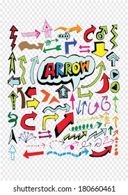 Hand drawn sketch arrow collection for your design