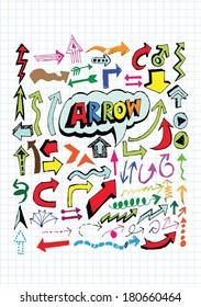 Hand drawn sketch arrow collection for your design