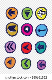 Hand drawn sketch arrow collection for your design
