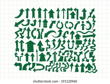 Hand drawn sketch arrow collection for your design