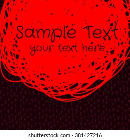 Hand Drawn sketch art. Scribble circle on black background with hand-drawn arrows, vector design elements in doodle style with inscription.