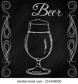 hand drawn sketch of beer