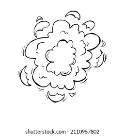 Hand drawn sketch boom cloud