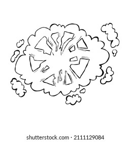 Hand Drawn Sketch Boom Cloud Stock Vector (Royalty Free) 2111129084 ...