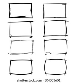 Hand Drawn, Sketch Border, Rectangle Frames