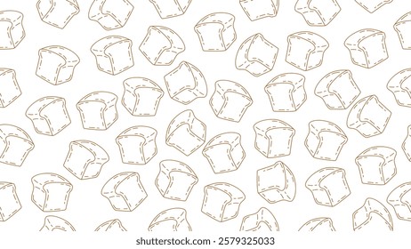 Hand drawn sketch bread loaf seamless pattern background. Bread motif. Bakery wallpaper, packaging, food wrapper, backdrop